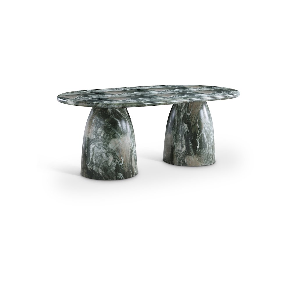 Cosenza Green 78" Marble Finish Concrete Dining Table