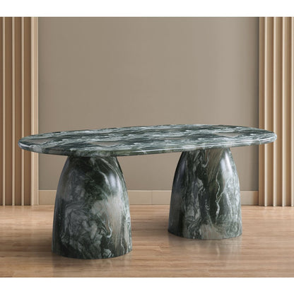Cosenza Green 78" Marble Finish Concrete Dining Table