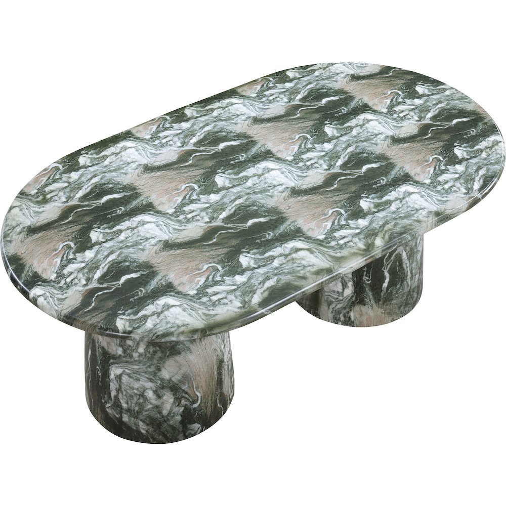 Cosenza Green 78" Marble Finish Concrete Dining Table