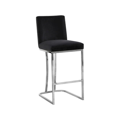 Heidi Black Velvet Stool
