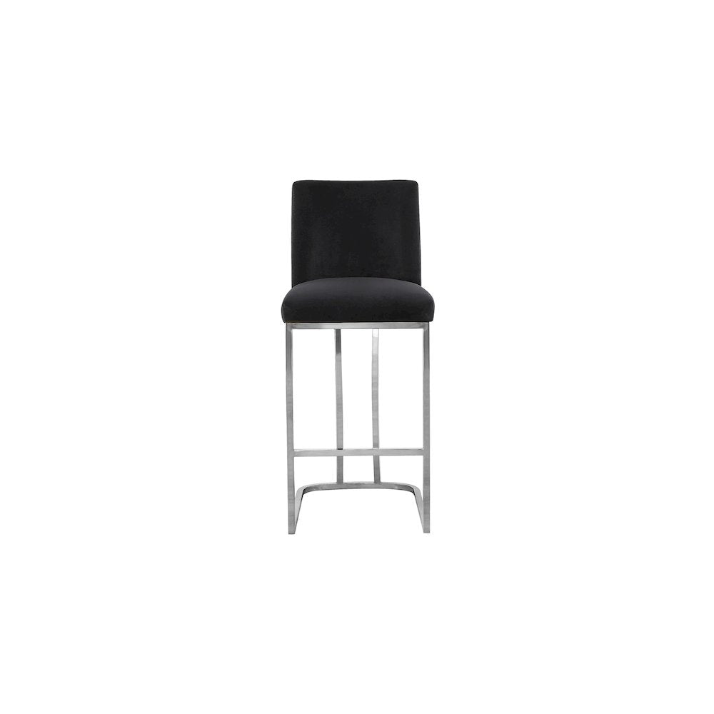 Heidi Black Velvet Stool
