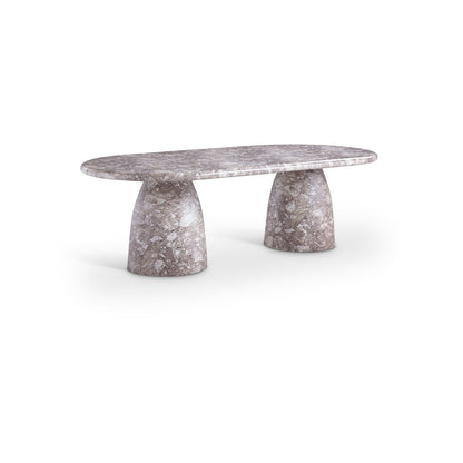 Cosenza Brown 96" Marble Finish Concrete Dining Table