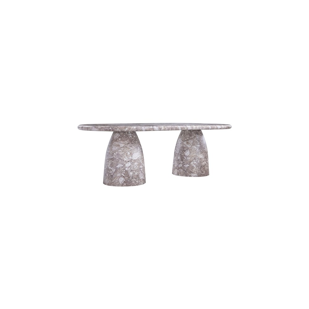 Cosenza Brown 96" Marble Finish Concrete Dining Table