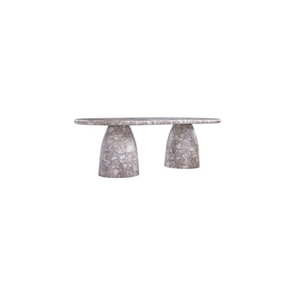 Cosenza Brown 96" Marble Finish Concrete Dining Table