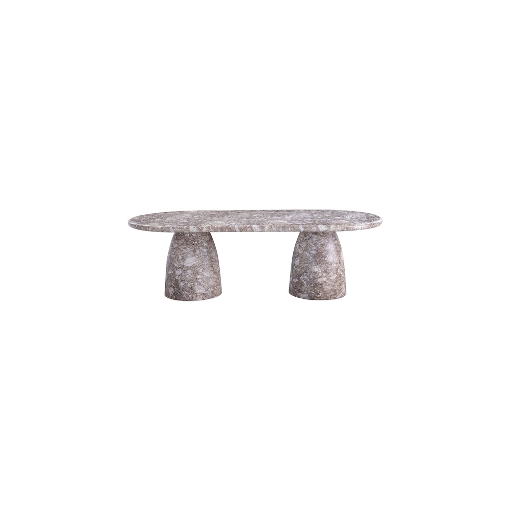 Cosenza Brown 96" Marble Finish Concrete Dining Table