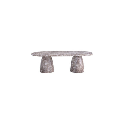 Cosenza Brown 96" Marble Finish Concrete Dining Table