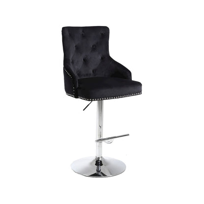 Claude Black Velvet Adjustable Stool