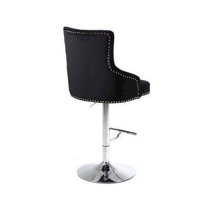 Claude Black Velvet Adjustable Stool