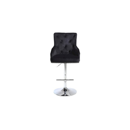 Claude Black Velvet Adjustable Stool