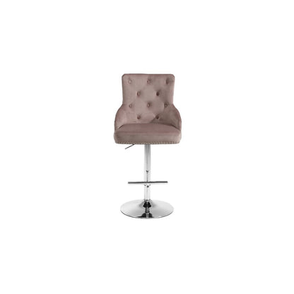 Claude Pink Velvet Adjustable Stool