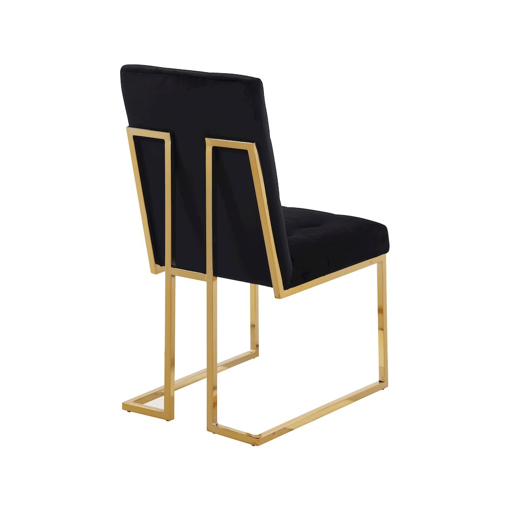 Pierre Black Velvet Dining Chair, Set of 2