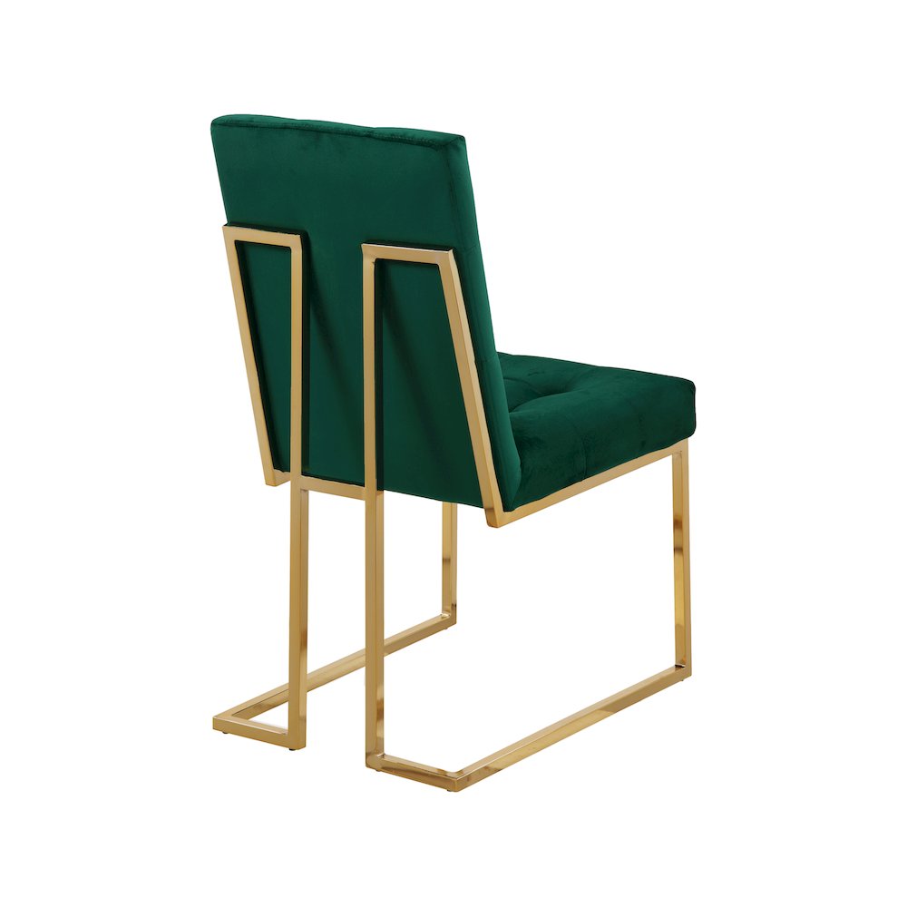 Pierre Green Velvet Dining Chair, Set of 2