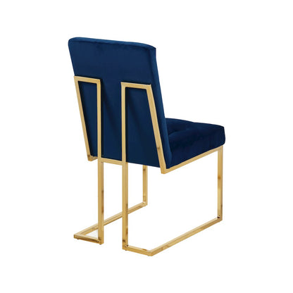 Pierre Navy Velvet Dining Chair, Set of 2