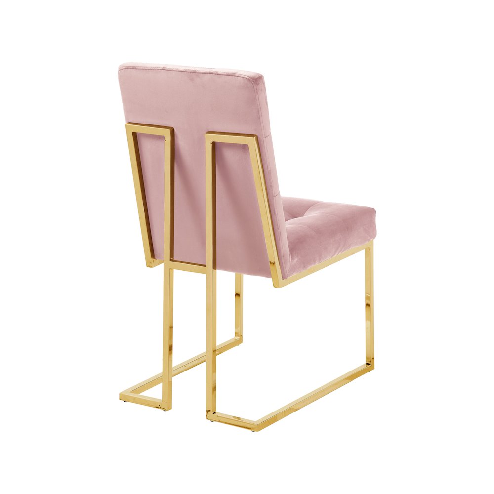 Pierre Pink Velvet Dining Chair, Set of 2
