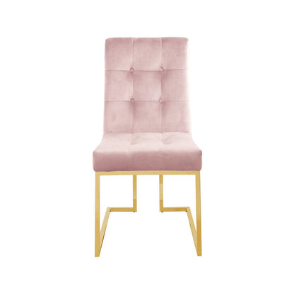 Pierre Pink Velvet Dining Chair, Set of 2