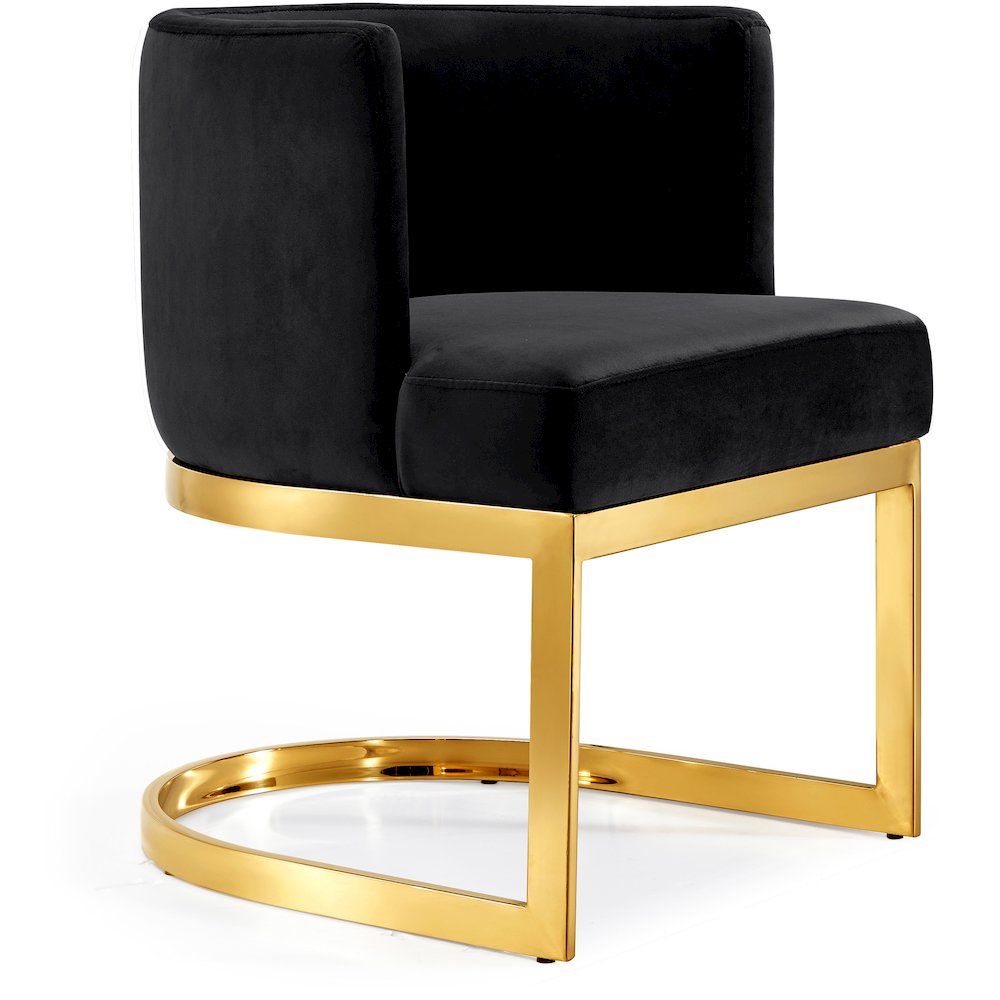 Gianna Black Velvet Dining Chair