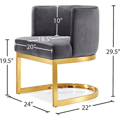 Gianna Grey Velvet Dining Chair