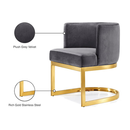 Gianna Grey Velvet Dining Chair
