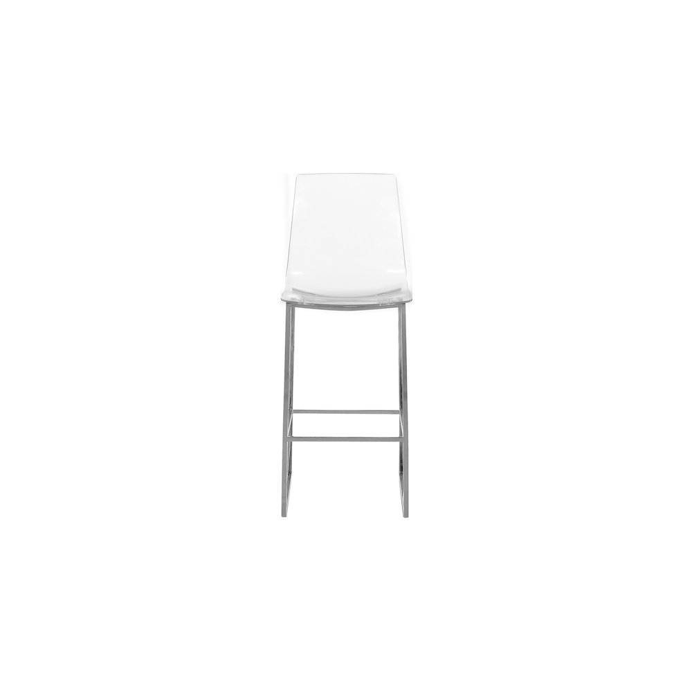 Lumen Chrome Metal/Lucite Polycarbonate Stool