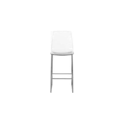 Lumen Chrome Metal/Lucite Polycarbonate Stool