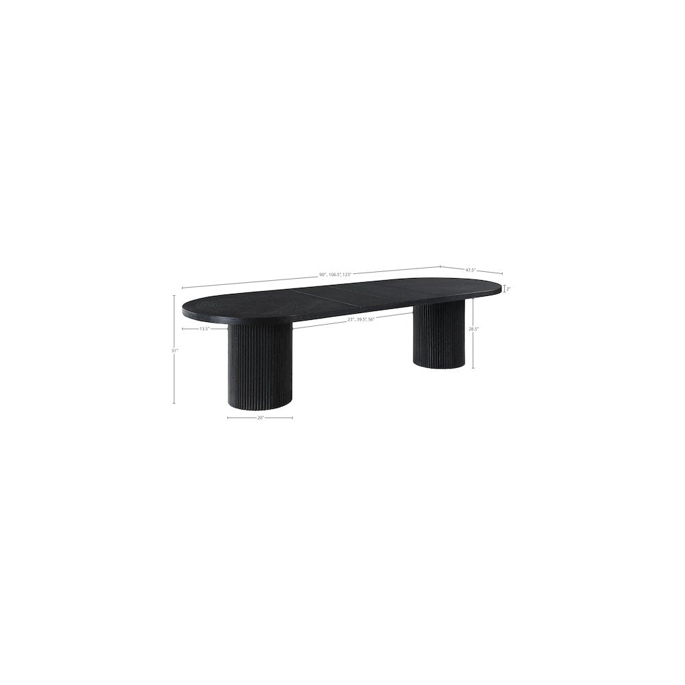 Belinda Black Oak Veneer Dining Table