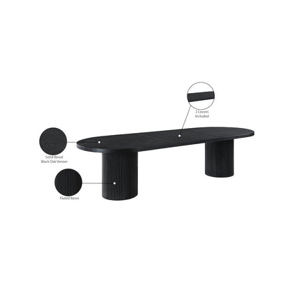 Belinda Black Oak Veneer Dining Table