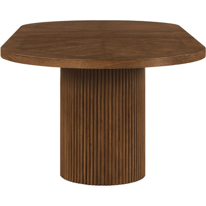 Belinda 90" / 106.5" / 123" Brown Oak Wood Dining Table
