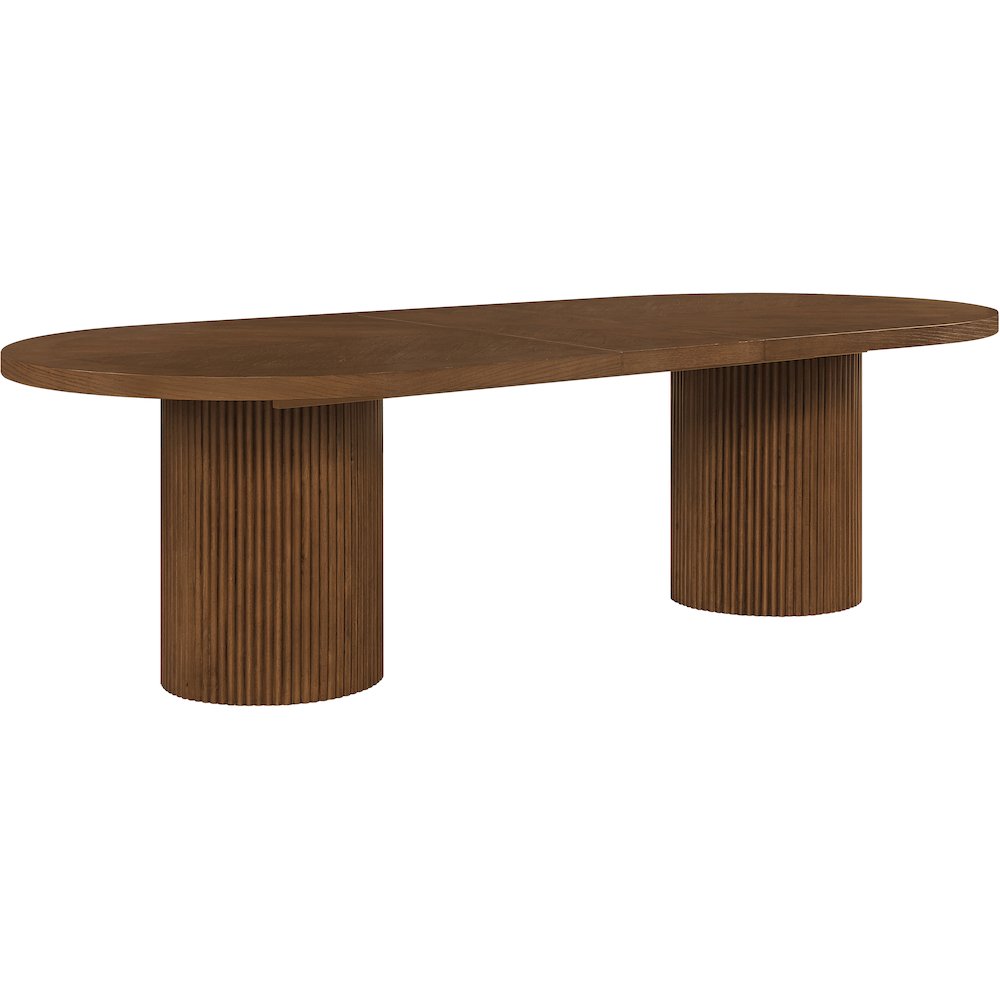 Belinda 90" / 106.5" / 123" Brown Oak Wood Dining Table
