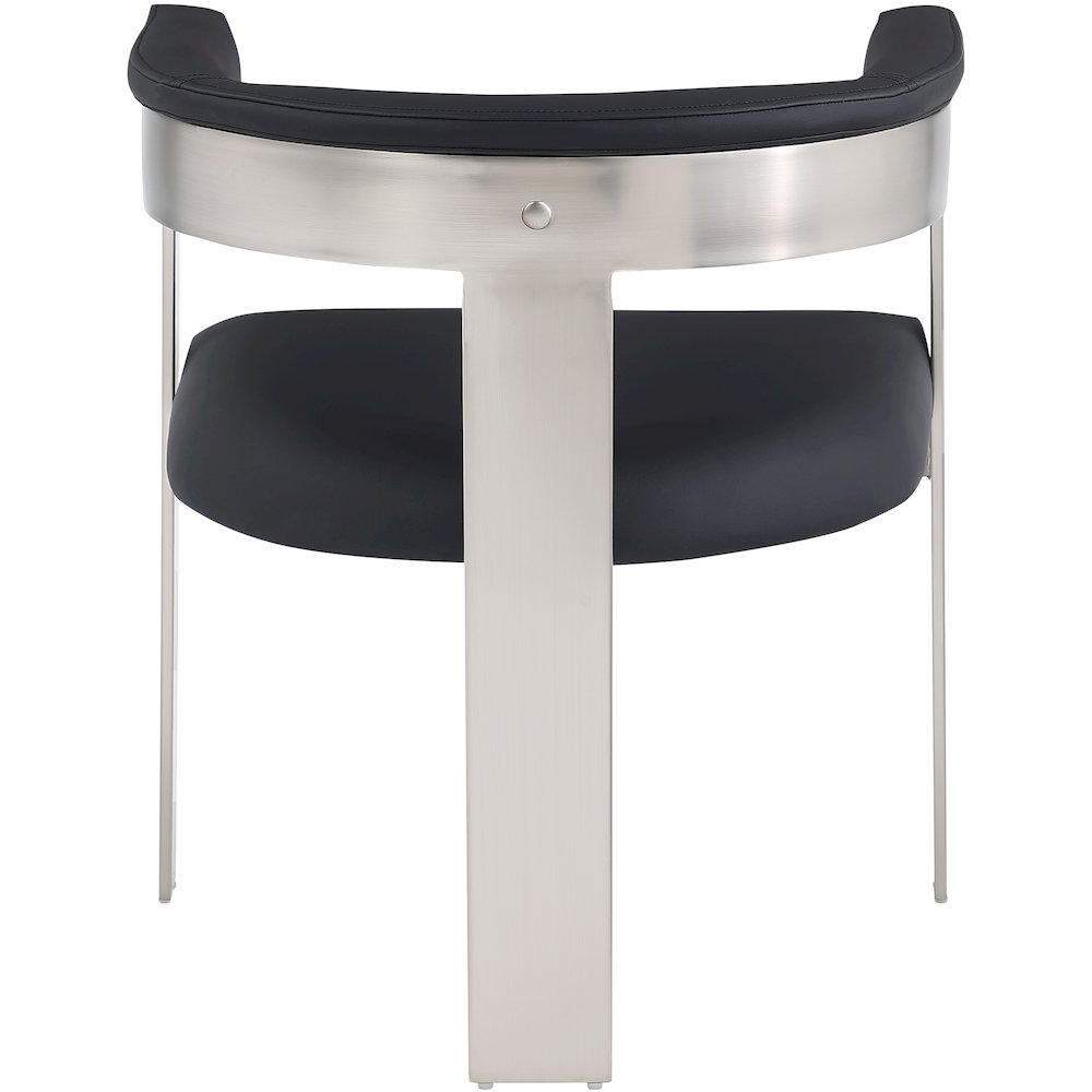Romeo Black Vegan Leather Dining Chair, Set of 2