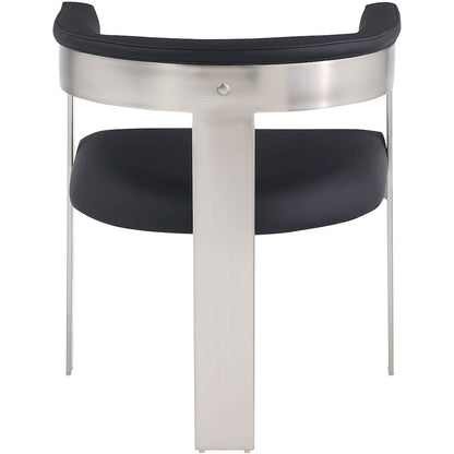 Romeo Black Vegan Leather Dining Chair, Set of 2