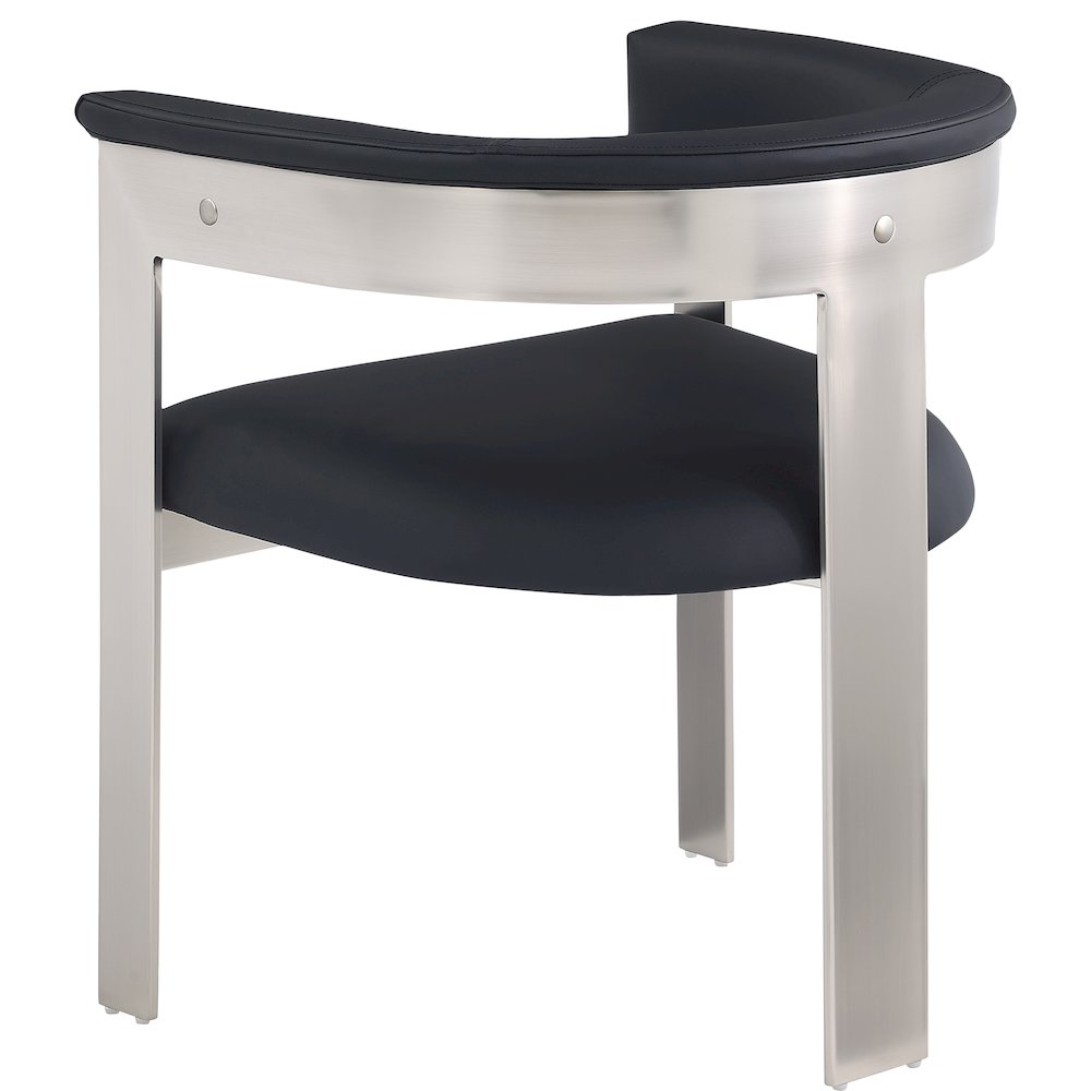 Romeo Black Vegan Leather Dining Chair, Set of 2