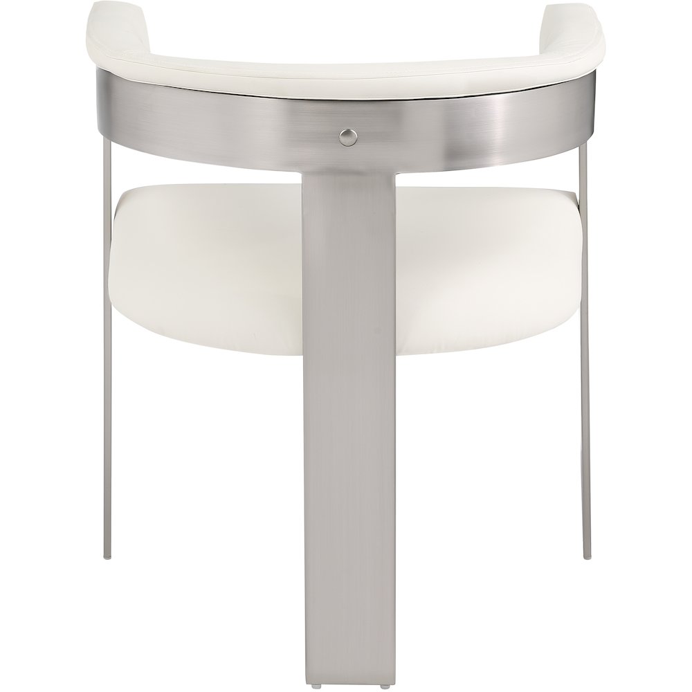 Romeo Cream Vegan Leather Dining Chair, Set of 2