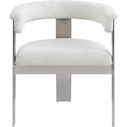 Romeo Cream Boucle Fabric Dining Chair, Set of 2