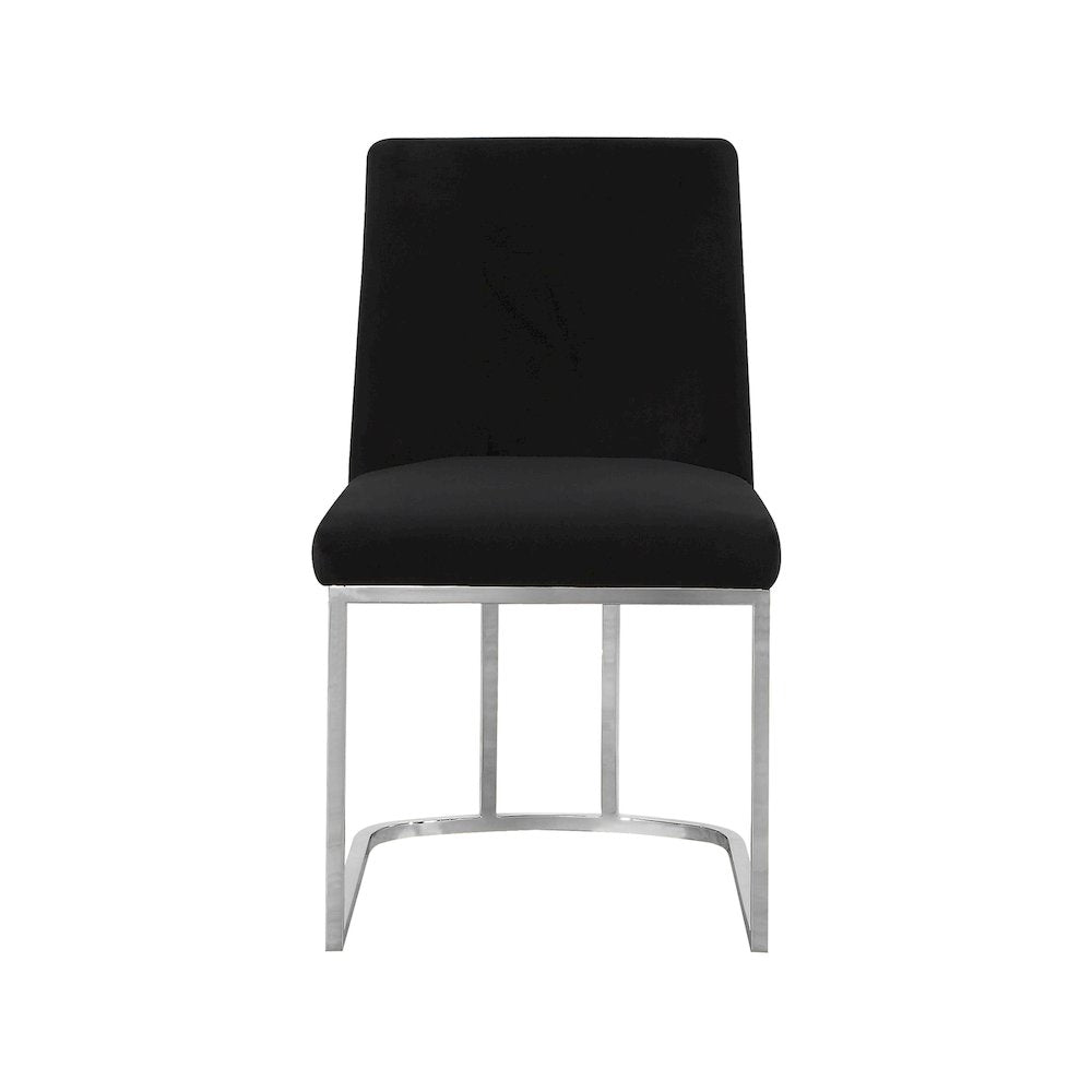 Heidi Black Velvet Dining Chair, Set of 2