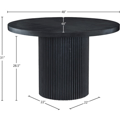 Belinda Black Oak Veneer Dining Table