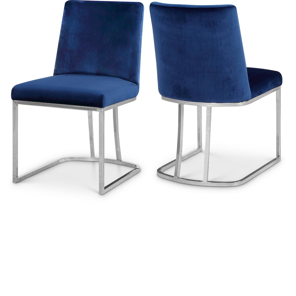 Heidi Navy Velvet Dining Chair, Set of 2