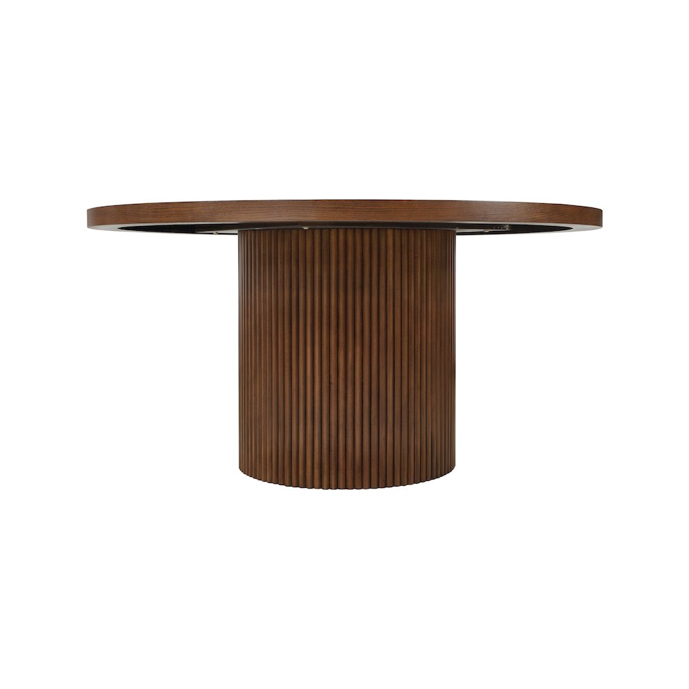 Belinda 60" Brown Solid Wood and Oak Veneer Dining Table
