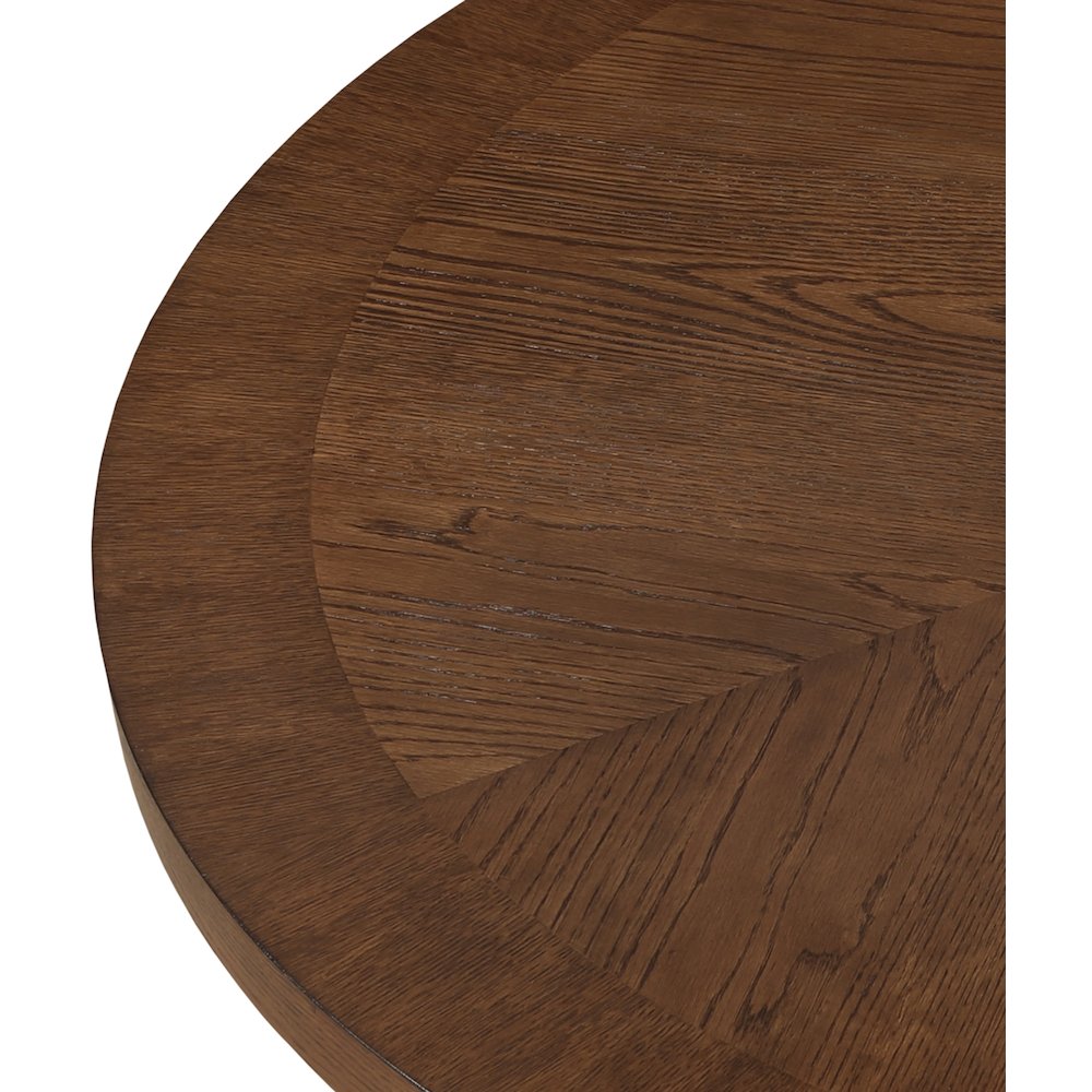 Belinda 60" Brown Solid Wood and Oak Veneer Dining Table