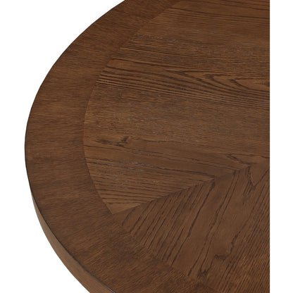 Belinda 60" Brown Solid Wood and Oak Veneer Dining Table