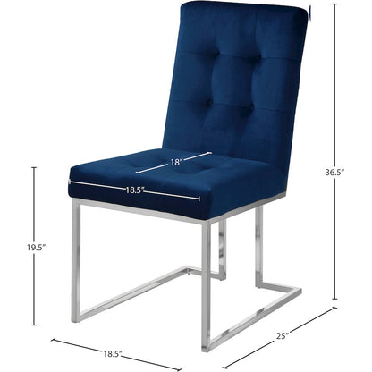 Alexis Navy Velvet Dining Chair, Set of 2