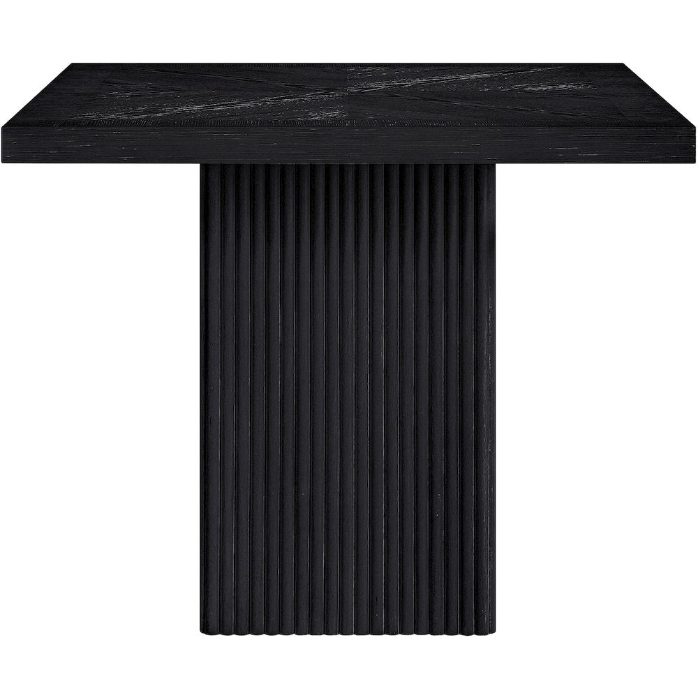 Belinda 36" Black Solid Wood And Oak Veneer Dining Table / Card Table