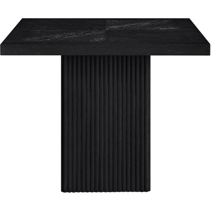 Belinda 36" Black Solid Wood And Oak Veneer Dining Table / Card Table