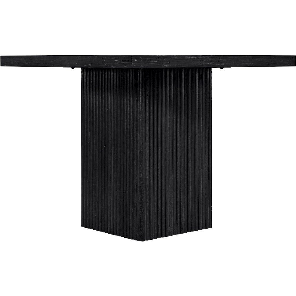 Belinda 36" Black Solid Wood And Oak Veneer Dining Table / Card Table