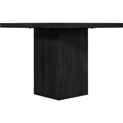 Belinda 36" Black Solid Wood And Oak Veneer Dining Table / Card Table