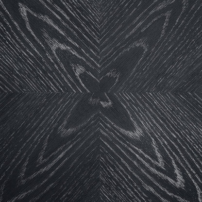 Belinda 36" Black Solid Wood And Oak Veneer Dining Table / Card Table