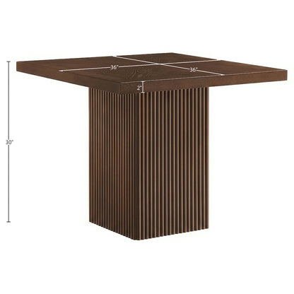 Belinda 36" Brown Solid Wood And Oak Veneer Dining Table / Card Table