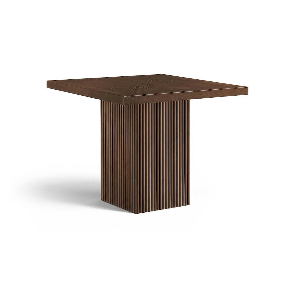 Belinda 36" Brown Solid Wood And Oak Veneer Dining Table / Card Table