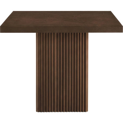 Belinda 36" Brown Solid Wood And Oak Veneer Dining Table / Card Table