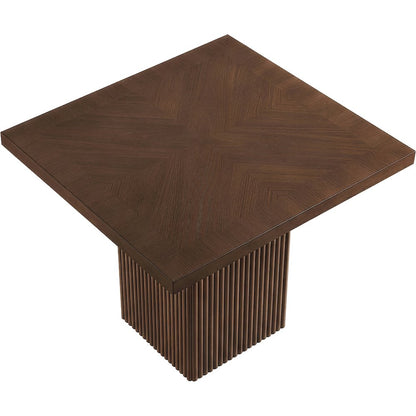 Belinda 36" Brown Solid Wood And Oak Veneer Dining Table / Card Table