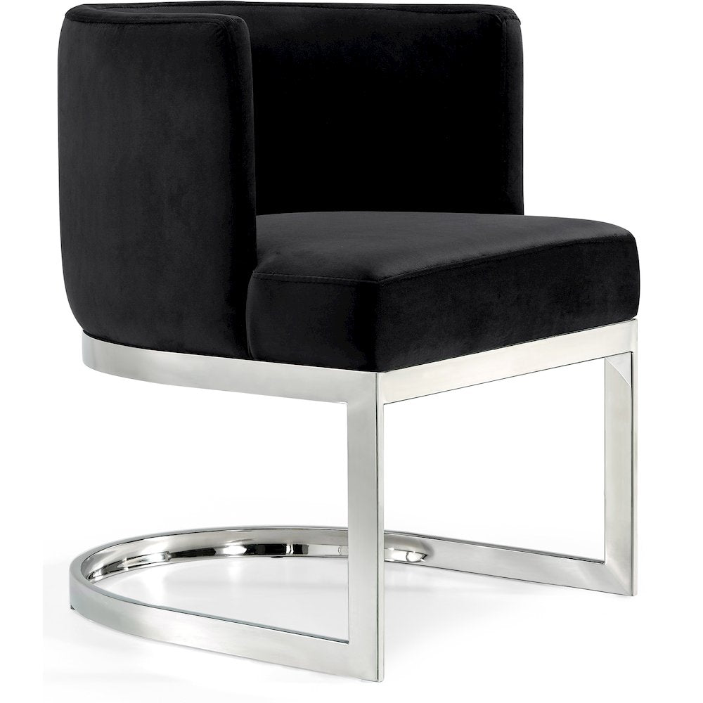 Gianna Black Velvet Dining Chair